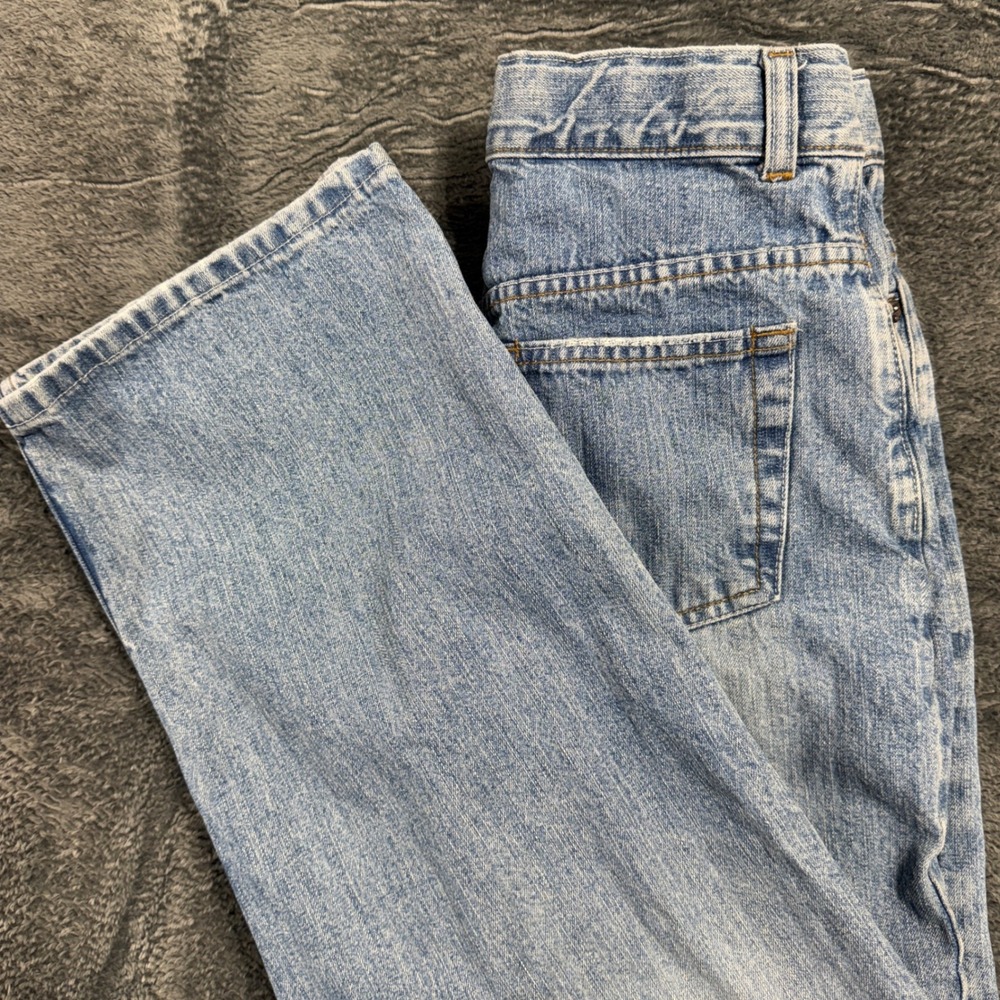 Old‎ Navy Ultra Low Waist Flare Jeans Womens 10 Light Wash Blue Fall 2004 Y2K